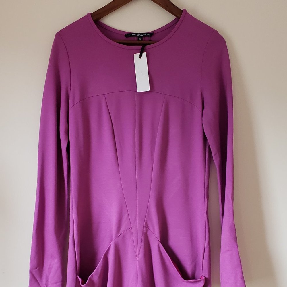New - Gabriela Moya Purple "Work Dress" Size 6